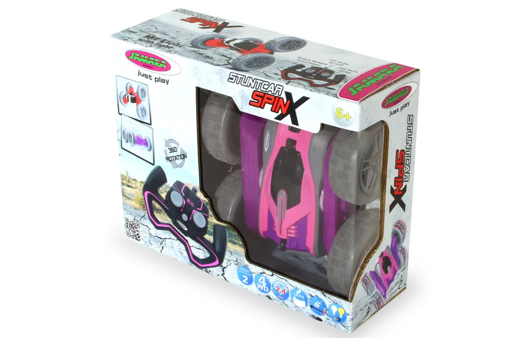 Voiture télécommandée de cascade SpinX Jamara rose rotative à 360° - 2