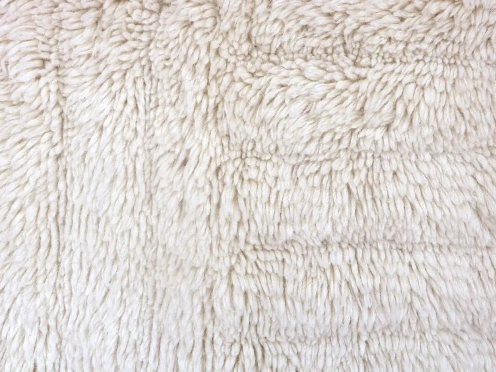 Petit tapis de salon en laine blanche Dunes - Décoration scandinave