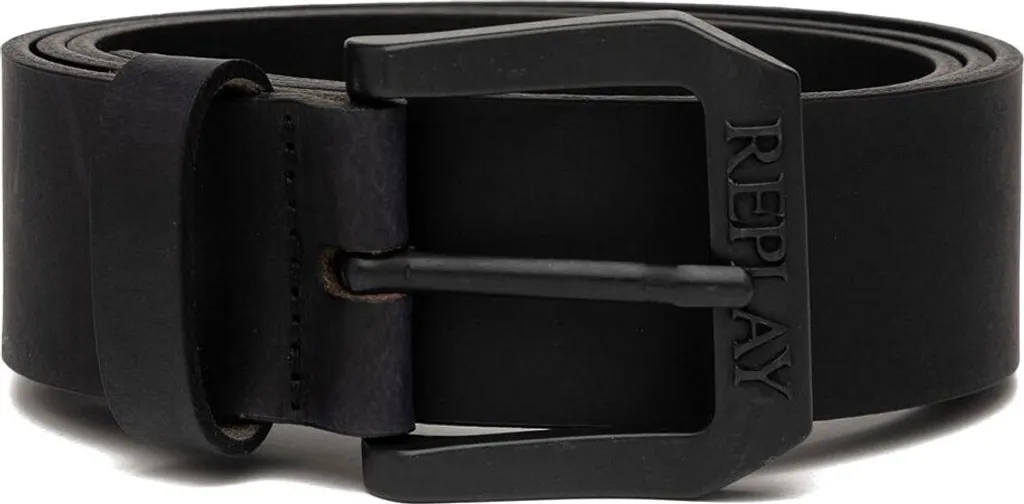 Cintura Replay in Cuoio Nero 077 | Alta Qualità e Fibbia in Metallo