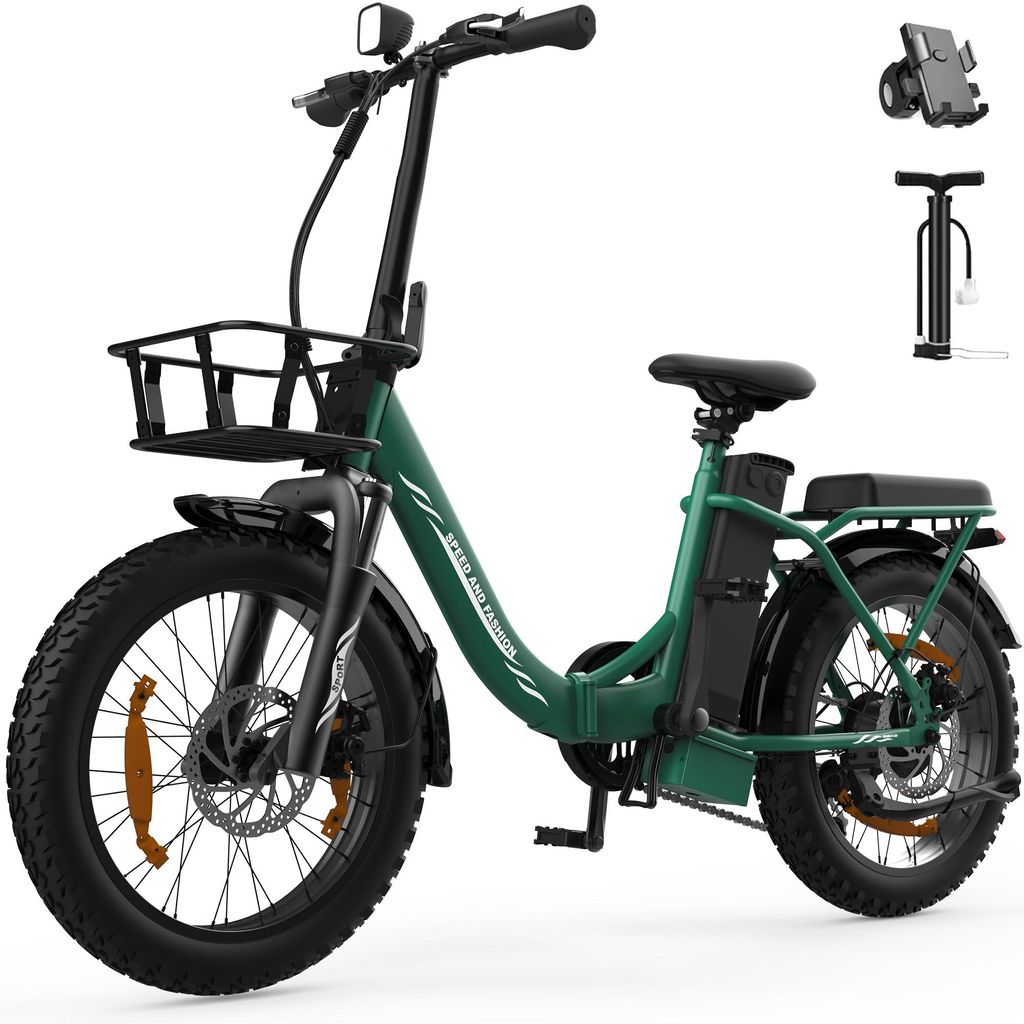 Runetic E-Bike, Foldable E-Bike, 36 V 13 Ah Akku bis zu 100 Produktbild 