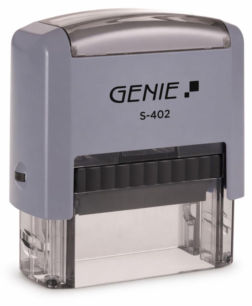 GENIE S-402 Selbstfärbender Stempel Set mit bis zu 4 Zeilen Produktbild 