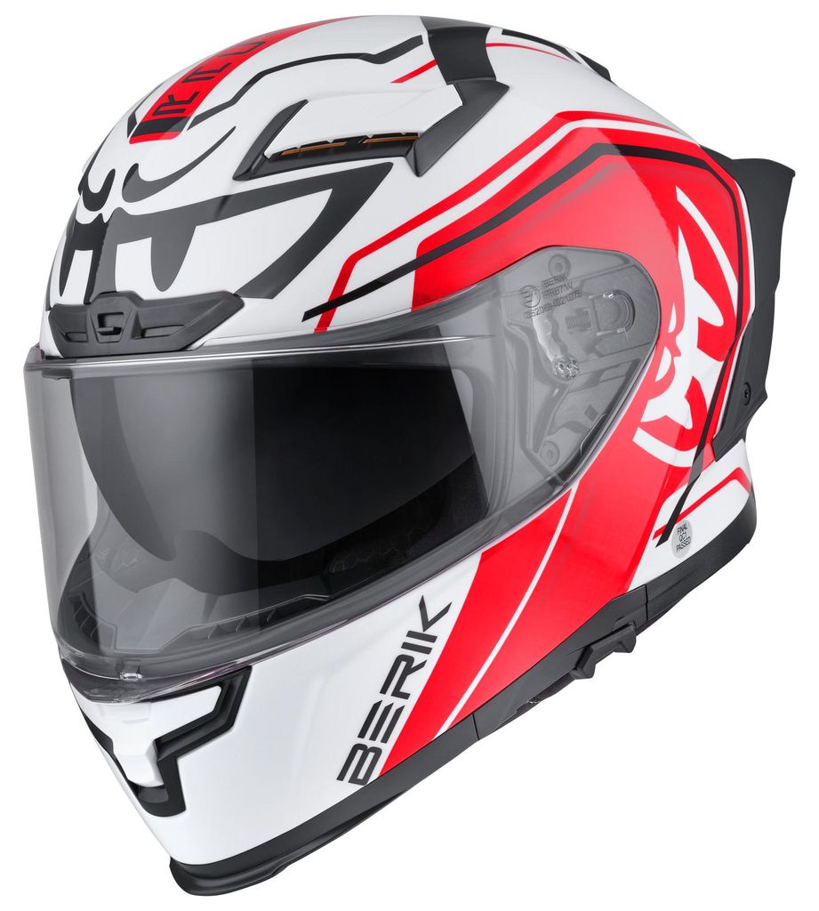 Berik FF871 Mapuro Helm, weiß/schwarz/rot, 2XL