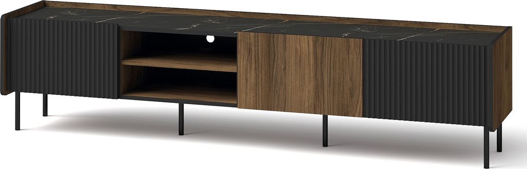 Furniture24 Fernsehschrank PRESTIGO P8 Tv Lowboard 200x47x40 cm 3 Türen Unterschrank