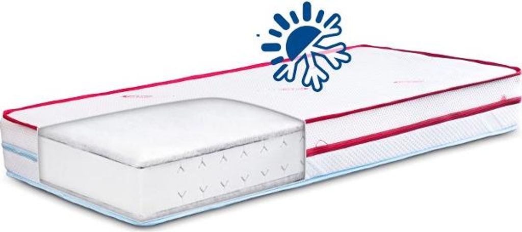 SENSILLO Doppelseitige Flexible Kindermatratze - HR-Schaum - 120×60 - 13cm Dicke