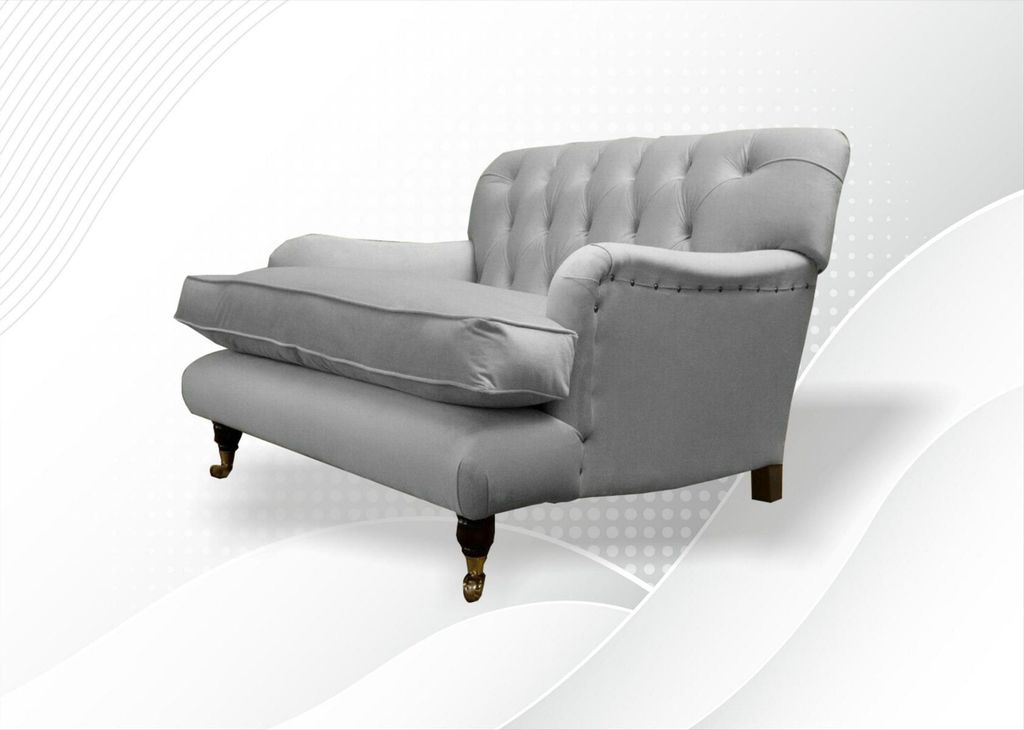 Chesterfield Sessel Fernseh Design Polster Sofa Couch Chesterfield Textil Neu