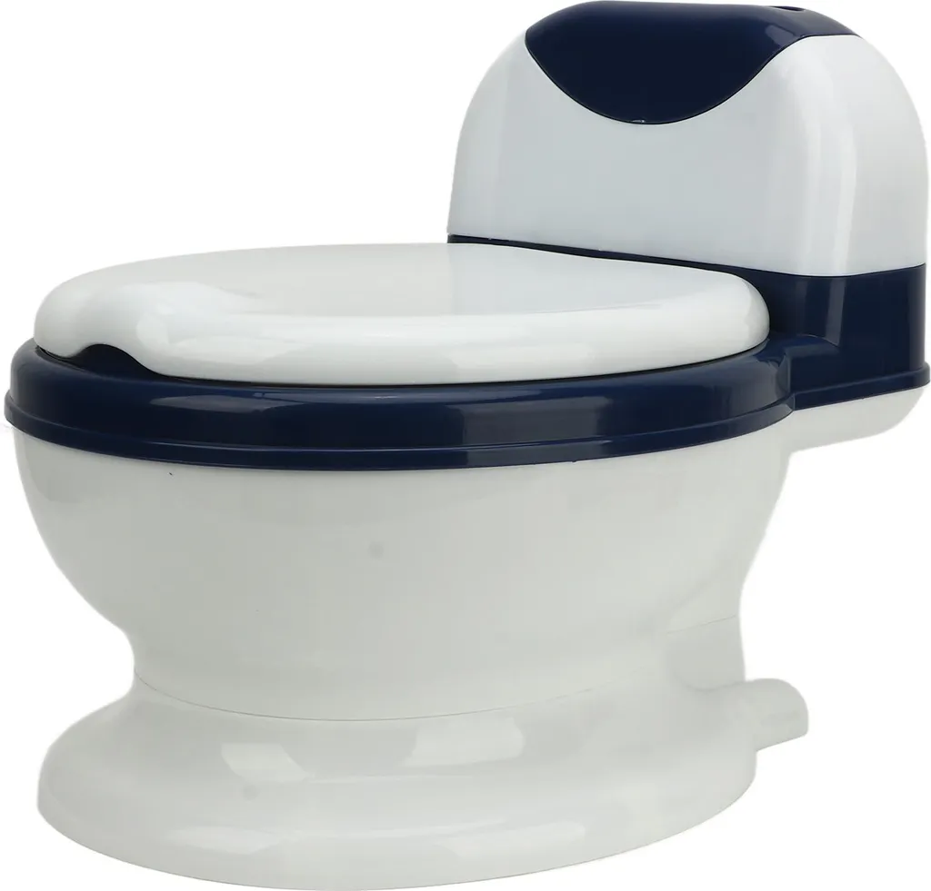 Vasino Educativo Bambini Blu/Bianco: Ergonomia e Igiene con Cuscino PU