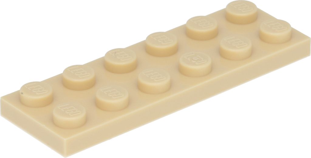 Lego 2x6 Platte 3795 - 10 Stück Beige