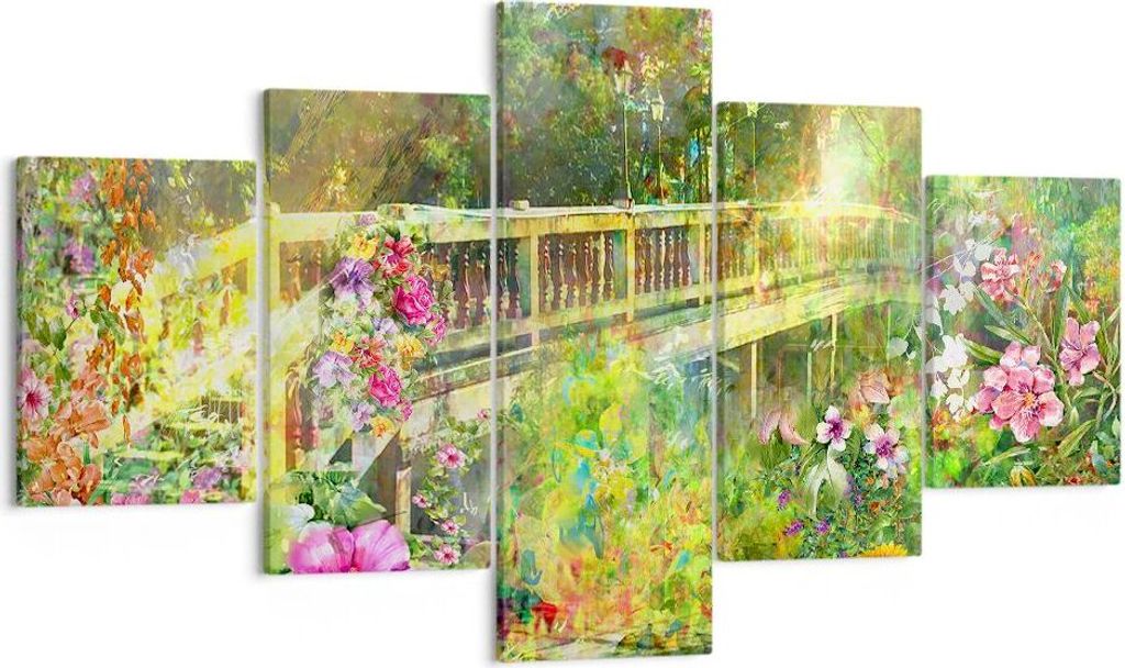 Bild auf Leinwand - Leinwandbild - Brücke Park Blume Produktbild 