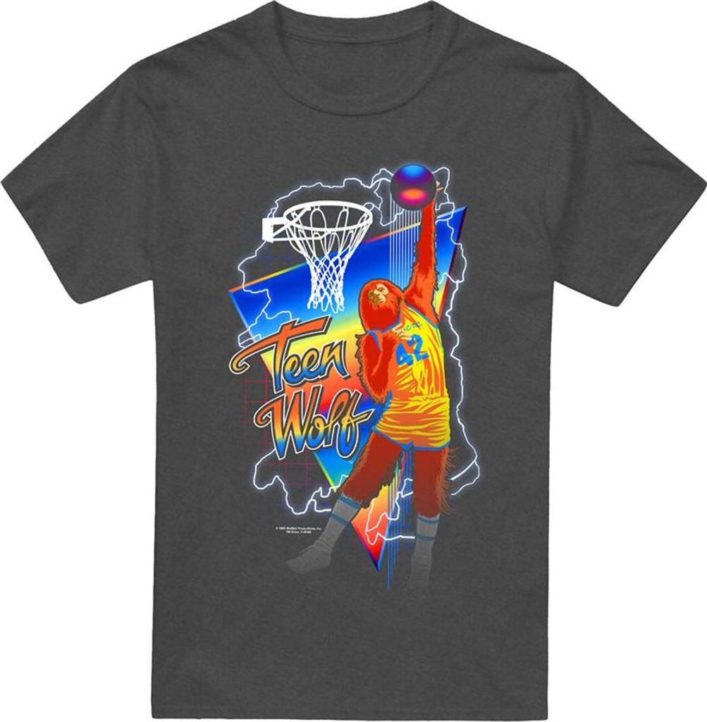 Teen Wolf - T-Shirt für Herren/Damen Uni, meliert TV28017 (S) (Holzkohle)