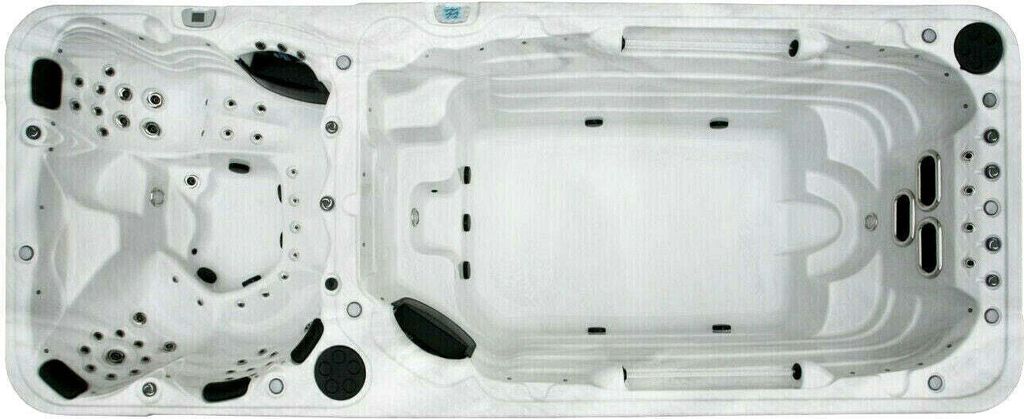 XXXL Luxus Led Swim Spa 580x230 Whirlpool Gegenstromanlage Outdoor Schwimmbecken