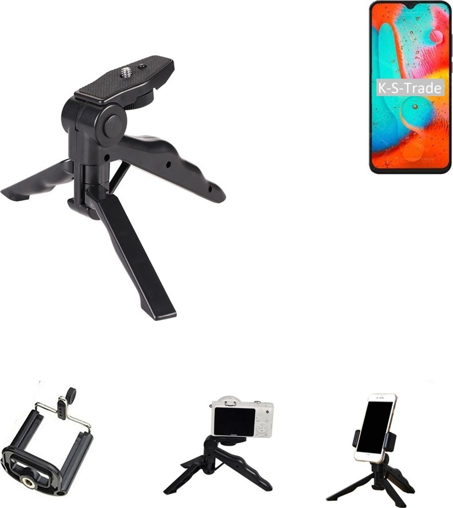 K-S-Trade Stativ Tisch-Ständer Dreibein Handy-Stativ Ständer kompatibel mit Coolpad 26 Tibetan Peak Edition Mini-Stativ Smartphone Tripod