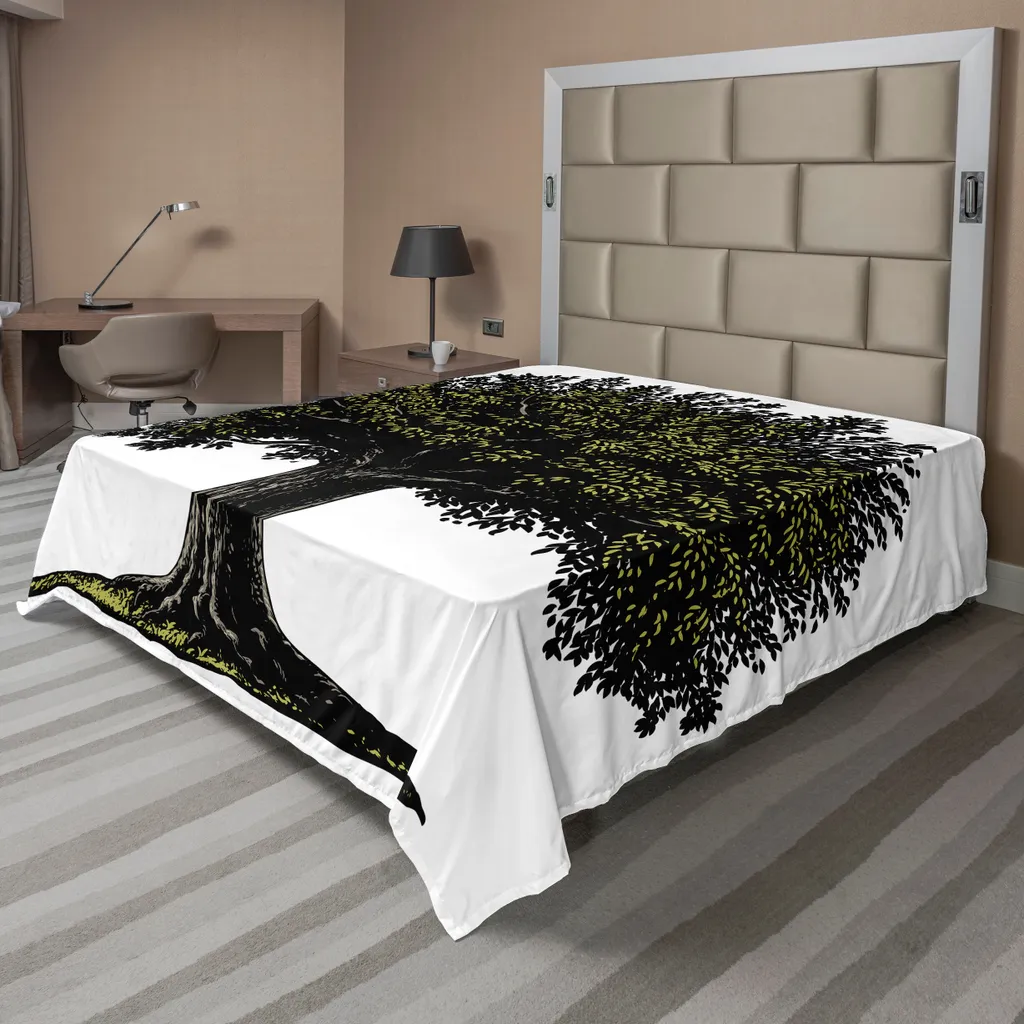 Drap plat Arbre de Vie ABAKUHAUS King of the Forest 266x260 cm Marron