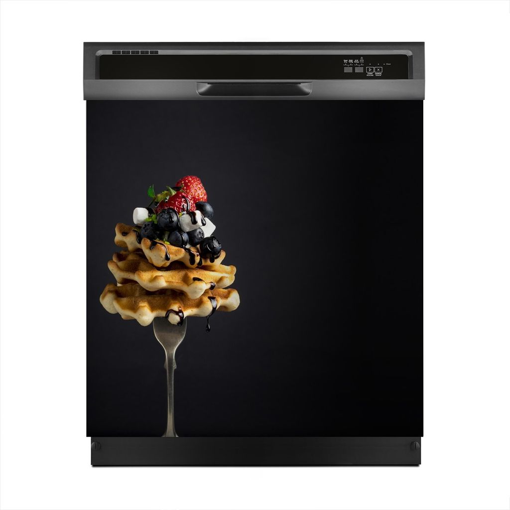 Aufkleber sticker 60x60 cm Dekorative folie Spülmaschine - Blaubeer Waffeln