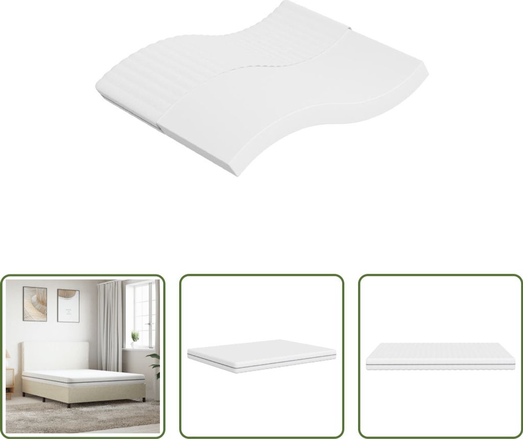 The Living Store Matratze Schaumstoff Mittelweich 160x200 cm