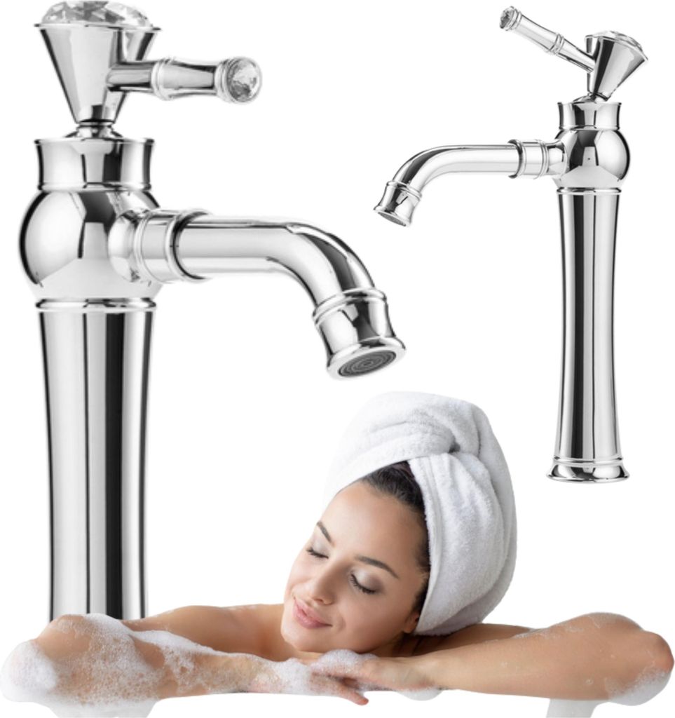 Silla | Wasserhahn - Waschtischarmatur - Chrom - 30 cm Höhe - Badarmatur - Einhebelmischer