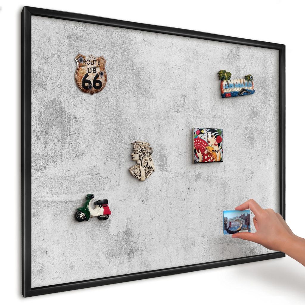 Magnettafel 80x60 cm mit schwarzem Rahmen - Magnetische Produktbild 