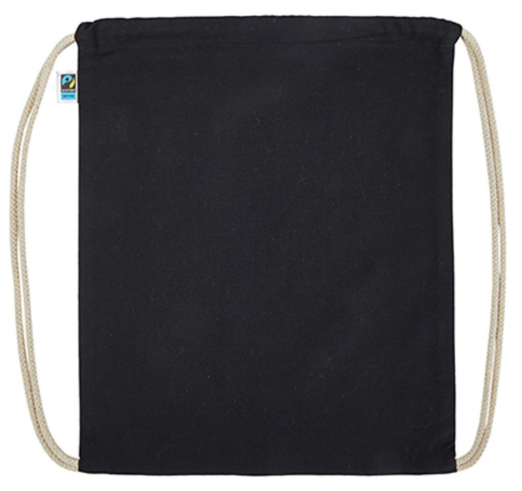 Printwear - Turnbeutel, Baumwolle, Fairtrade LT4714 (38 cm x 46 cm) (Schwarz)