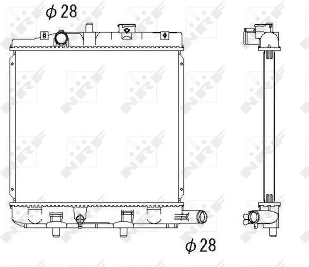 Radiateur de refroidissement moteur pour Mazda Demio DW - NRF 53291
