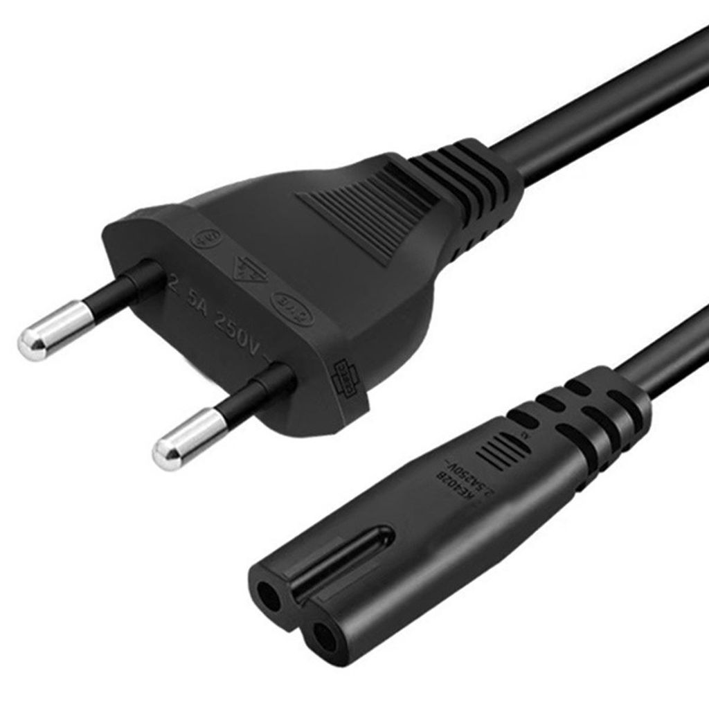 3m EU-Stecker C7 Stromkabel, kompatibel mit PS4/PS5, Ancable für LG, Philips, Sony, Panasonic TVs, Blu-ray, Radio, Adapter - Schwarz