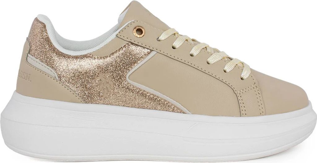 U.s. Polo Assn. U.s. Polo Assn. Helis Dames Sneaker – Beige Maat 41