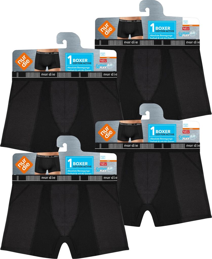 NUR DIE Herren Retro Pants 4-Pack Boxer 3D-Flex Air Produktbild 