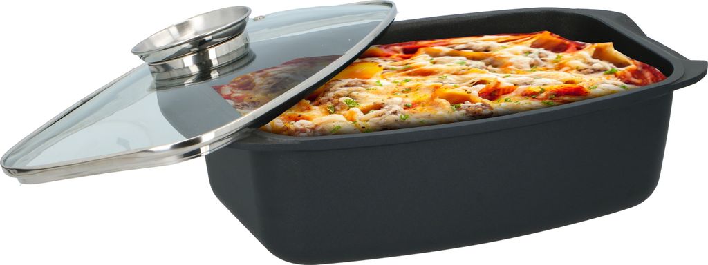 Alpina Bräter mit Glasdeckel Aromaknopf, Frittieren und Produktbild 7