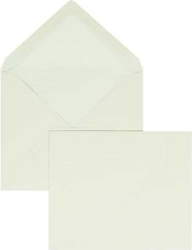 Briefumschläge 125x140mm 100g/qm gummiert VE=100 Stück ivory