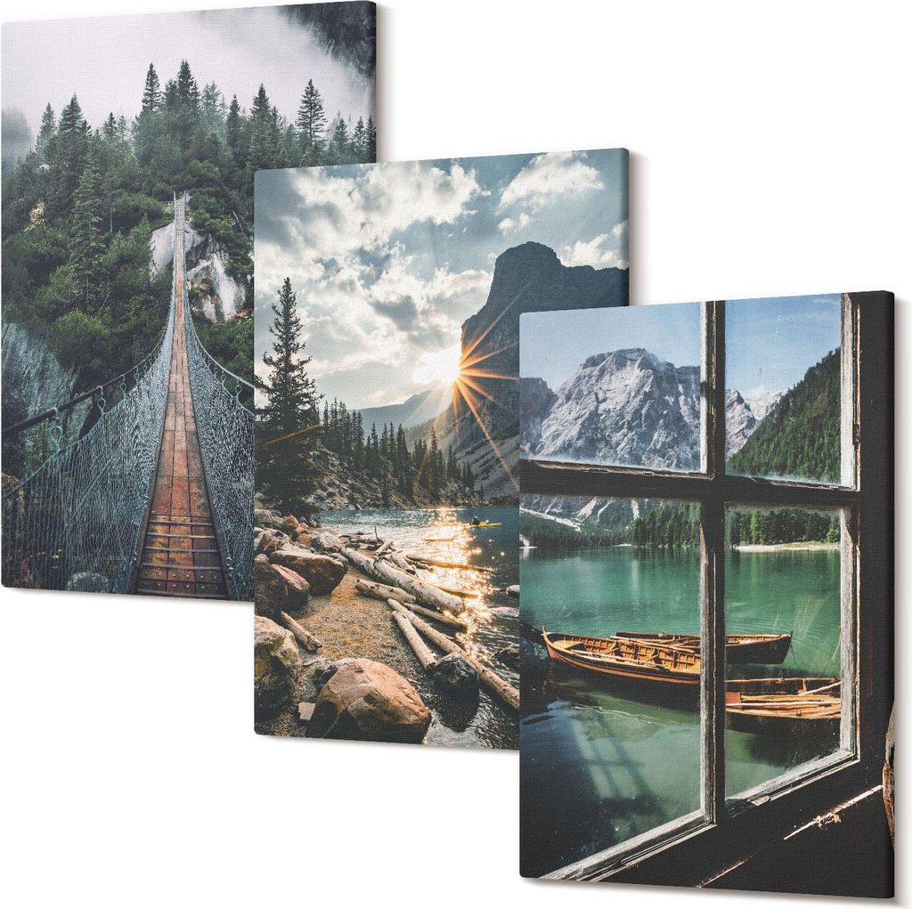 Leinwandbild – Wandbild – Leinwandbilder – Kunstdruck – Polycanvas – Modern – Mehrteilig – 3-Teilig Set – Hochwertig – Geruchslos...