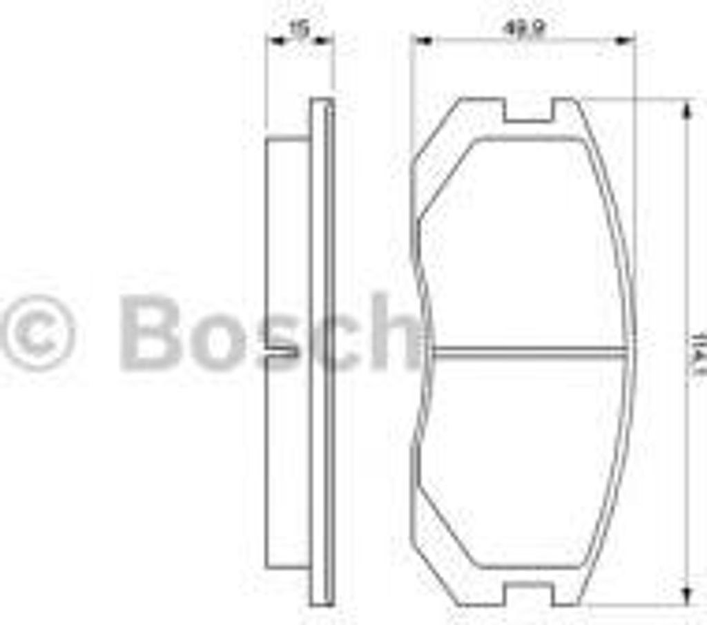Bosch Bremsbelagsatz, Scheibenbremse 0 986 460 980