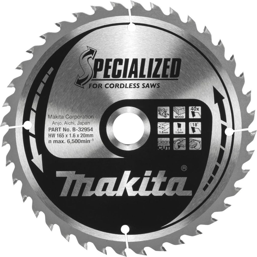 A close-up, front-facing studio shot of a circular saw blade.