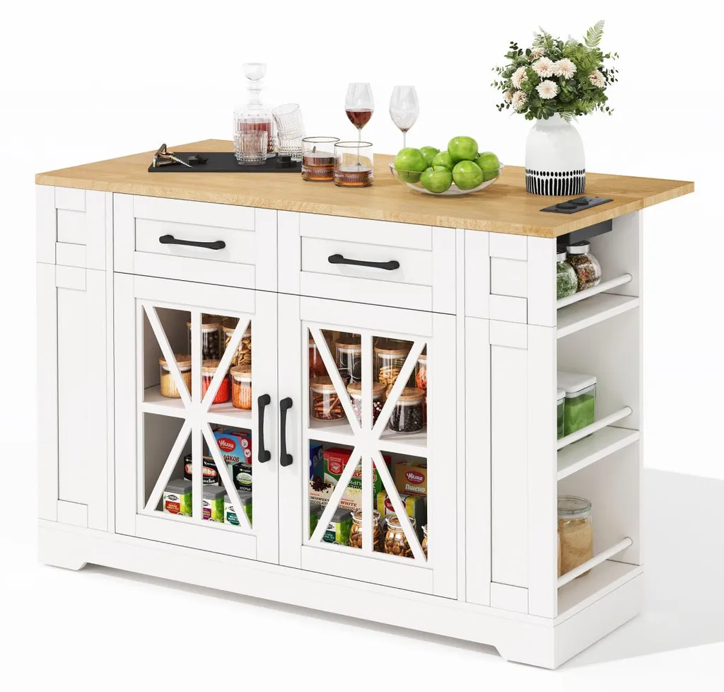 Table haute de cuisine 120 cm modulable pour repas et préparation