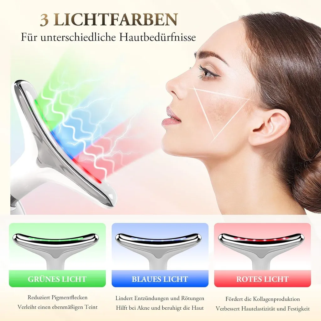 Masseur Visage V-Shape 3 Modes - Lifting & Fermeté EMS 45°C - 2