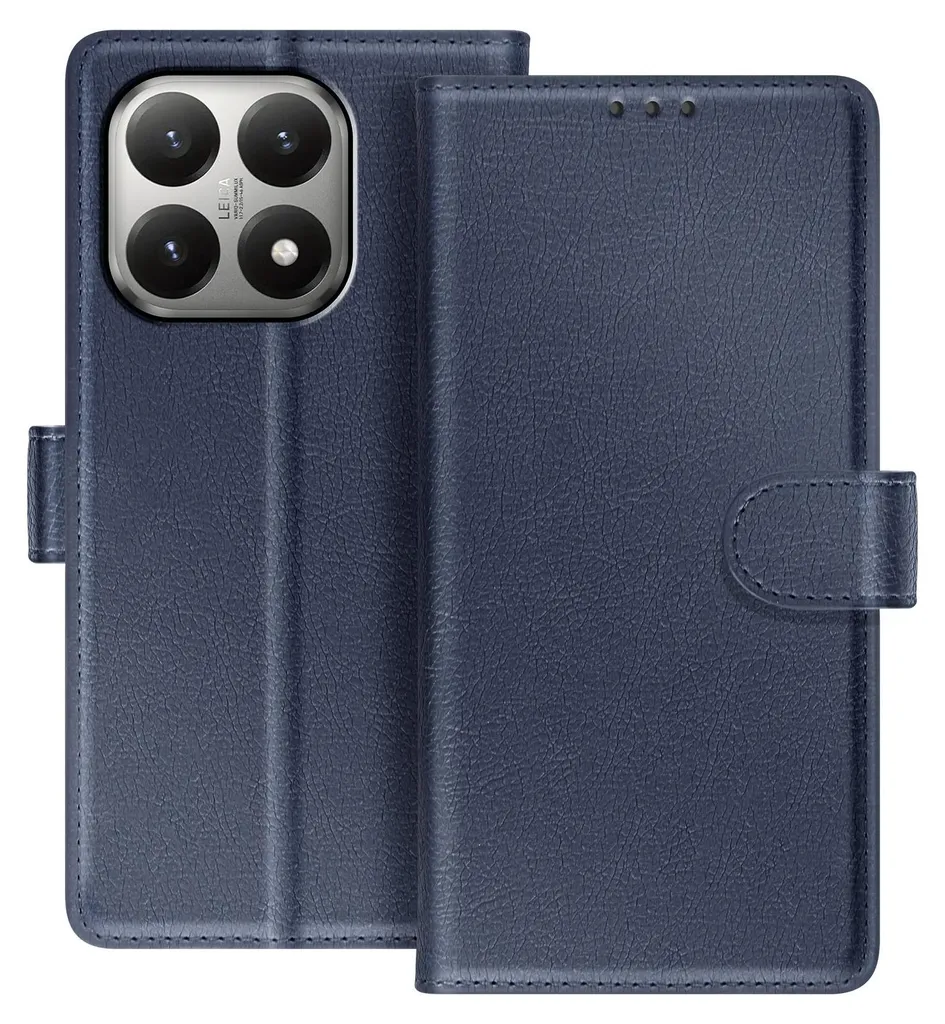 Cover Portafoglio Avizar Chesterfield per Xiaomi 15T Blu Notte