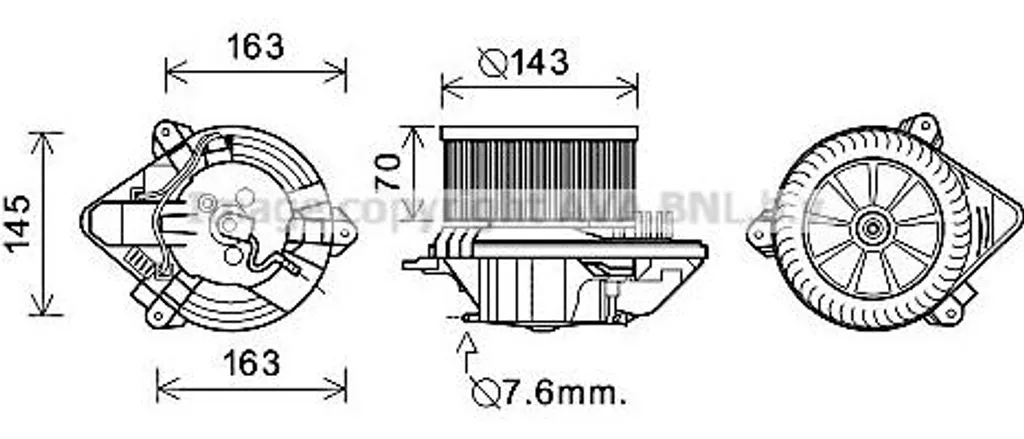Moteur Pulseur d'Air OE 6441H6 pour Chauffage de Berlingo et Partner M1