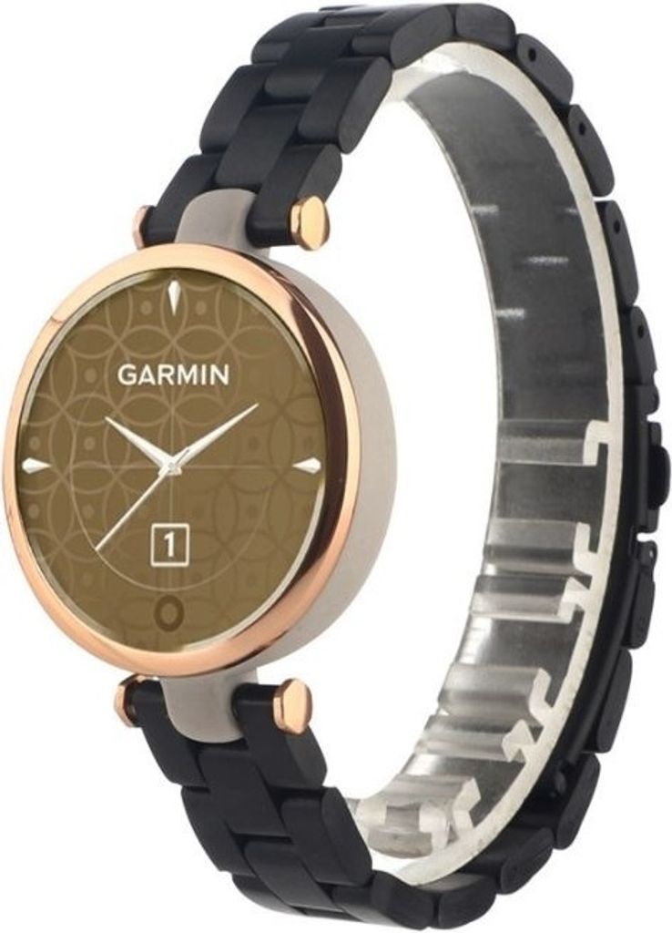 Strap-it Stahlarmband - Kompatibel mit Garmin LilyArmband 34mm - Gliederarmband Hochwertiger EdelstahlFaltschließe für Armband Schwarz 14mm Smart...