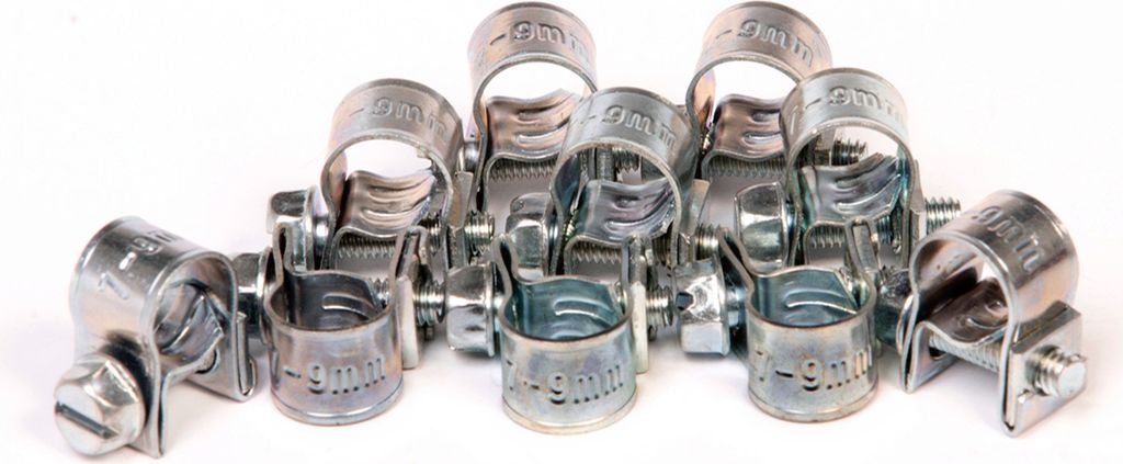 10 x Mini Schlauchklemmen-Sortiment Rundziehende Produktbild 
