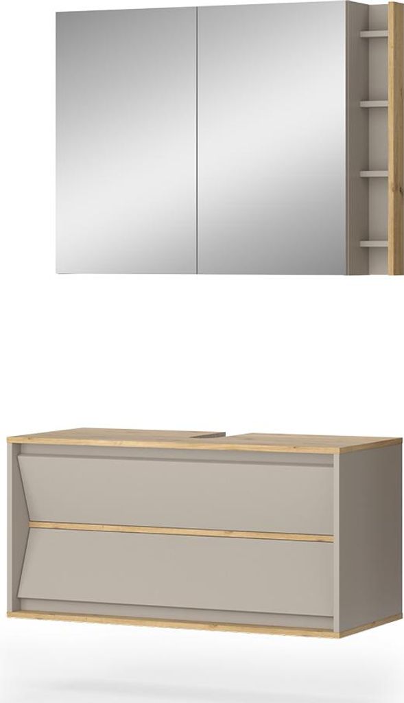 Vicco Badmöbel-Set Edelin, 2 Teile, Cashmere/Artisan