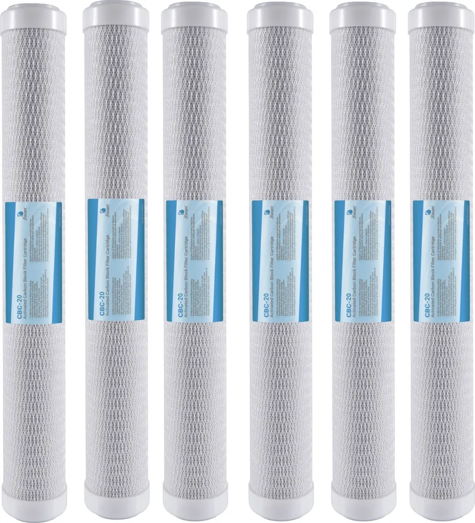 Manutenzione Osmosi: 6 Cartucce Bellerofonte 20" Carbon Block