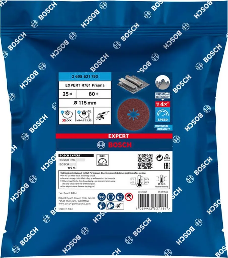 Bosch EXPERT R781 Prisma Ceramic 115 mm G80 X-LOCK - Innovazione