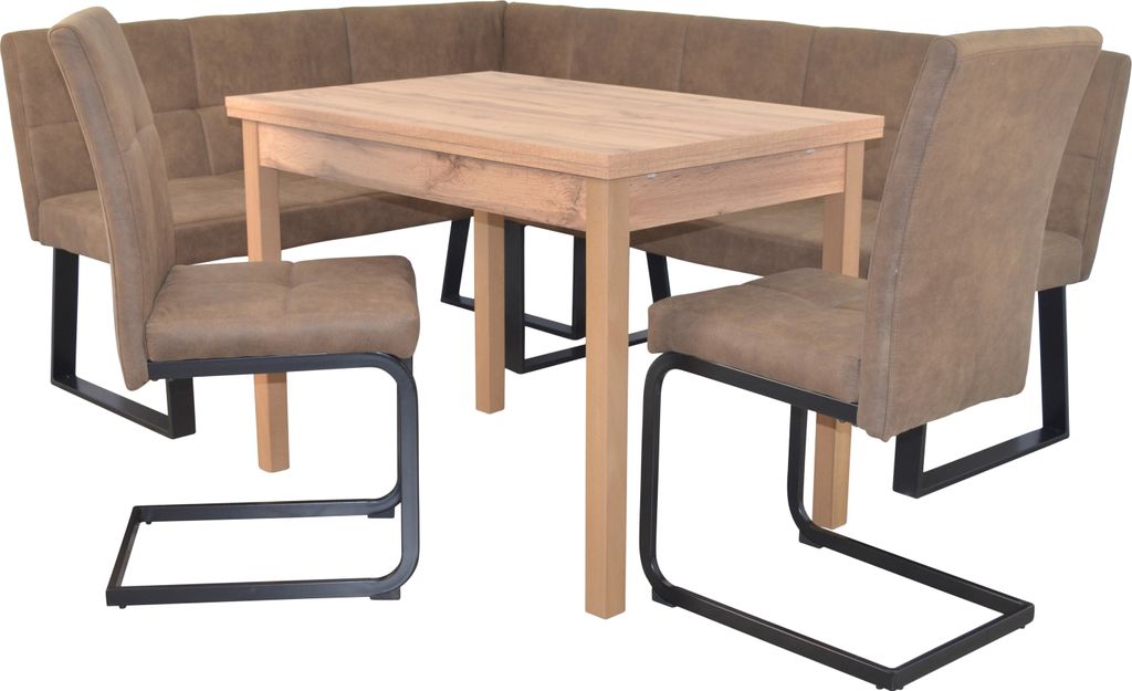4tlg. Eckbankgruppe Schenkelmaß 190x150 cm