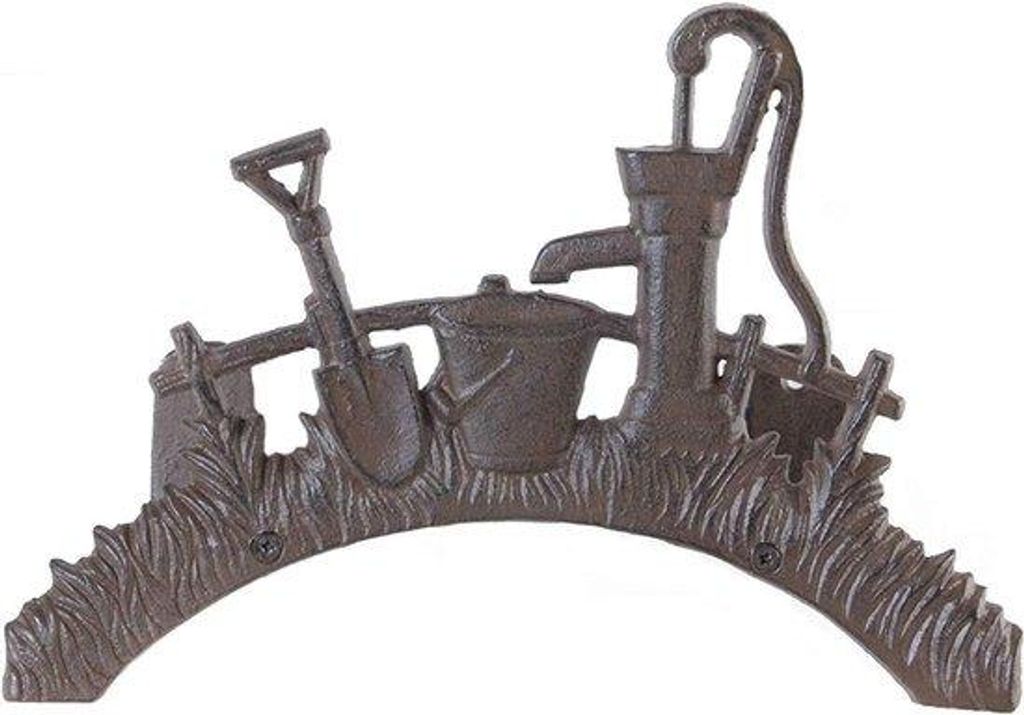 Gietijzeren Wandhalter für den Wandanschluss, 29 x 18,5 x 14 cm, antiker Metallhalter