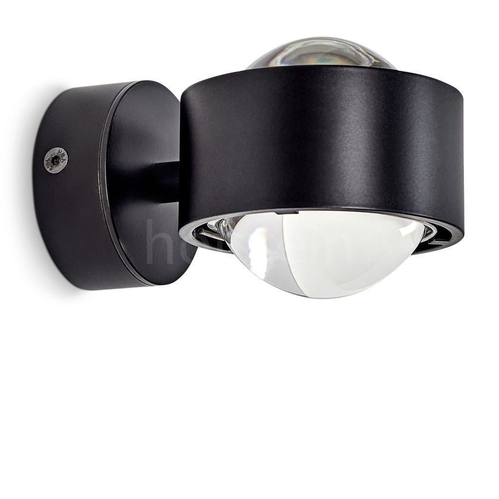 Osacca »Osacca« moderner Wandstrahler aus Metall/Glas in Schwarz/Klar