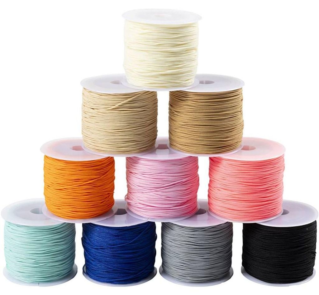 Creativ Company buntes Polyesterkordel-Set für Schmuck und Basteln 10x50m