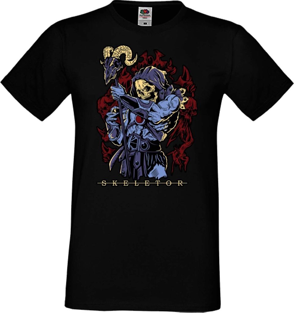 Herren T-Shirt Anime Manga Masters Of The Universe Skeletor Skeletor, Man 2XL / Schwarz