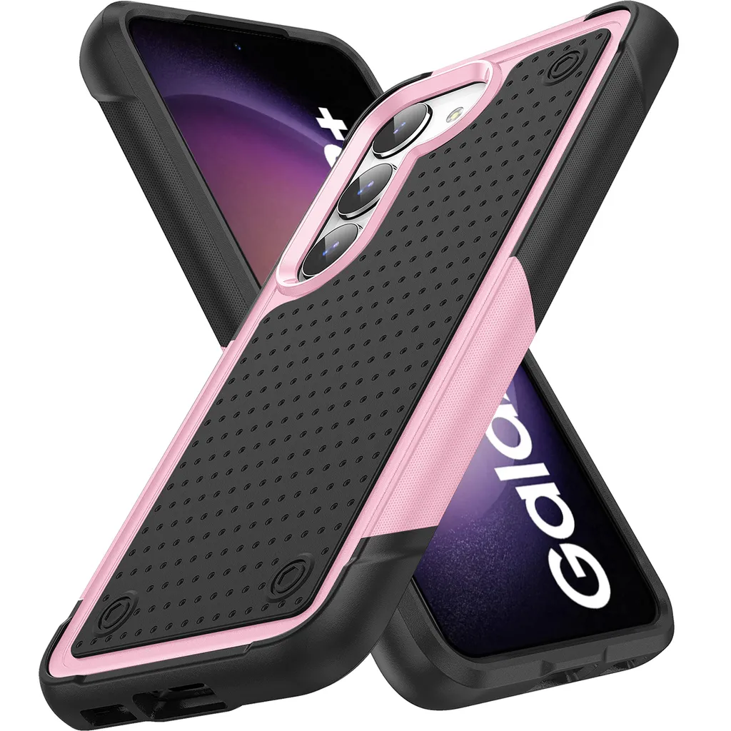 Custodia Samsung S23+ Rosa Nero Antiurto 2in1 Grado Militare - 1