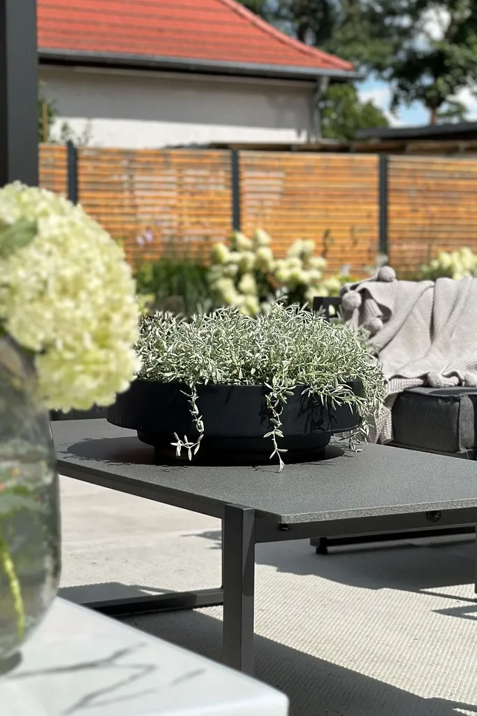 Centre de table moderne ESCADA LOW anthracite pour salon et réception - 4