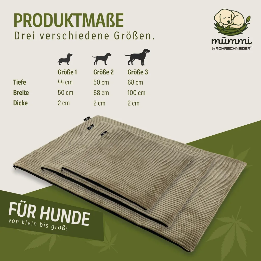 Lit pour chien anti-odeurs et antidérapant - Solution mümmi HANF T3