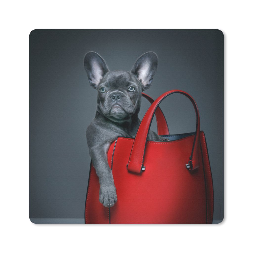 MuchoWow Mauspad Mousepad Hund - Lustig - Tasche - Kinder - Jungen - Mädchen - Kinder 30x30 cm - Mousepads - Maus Mat - Pad - Mausunterlage - Ga...