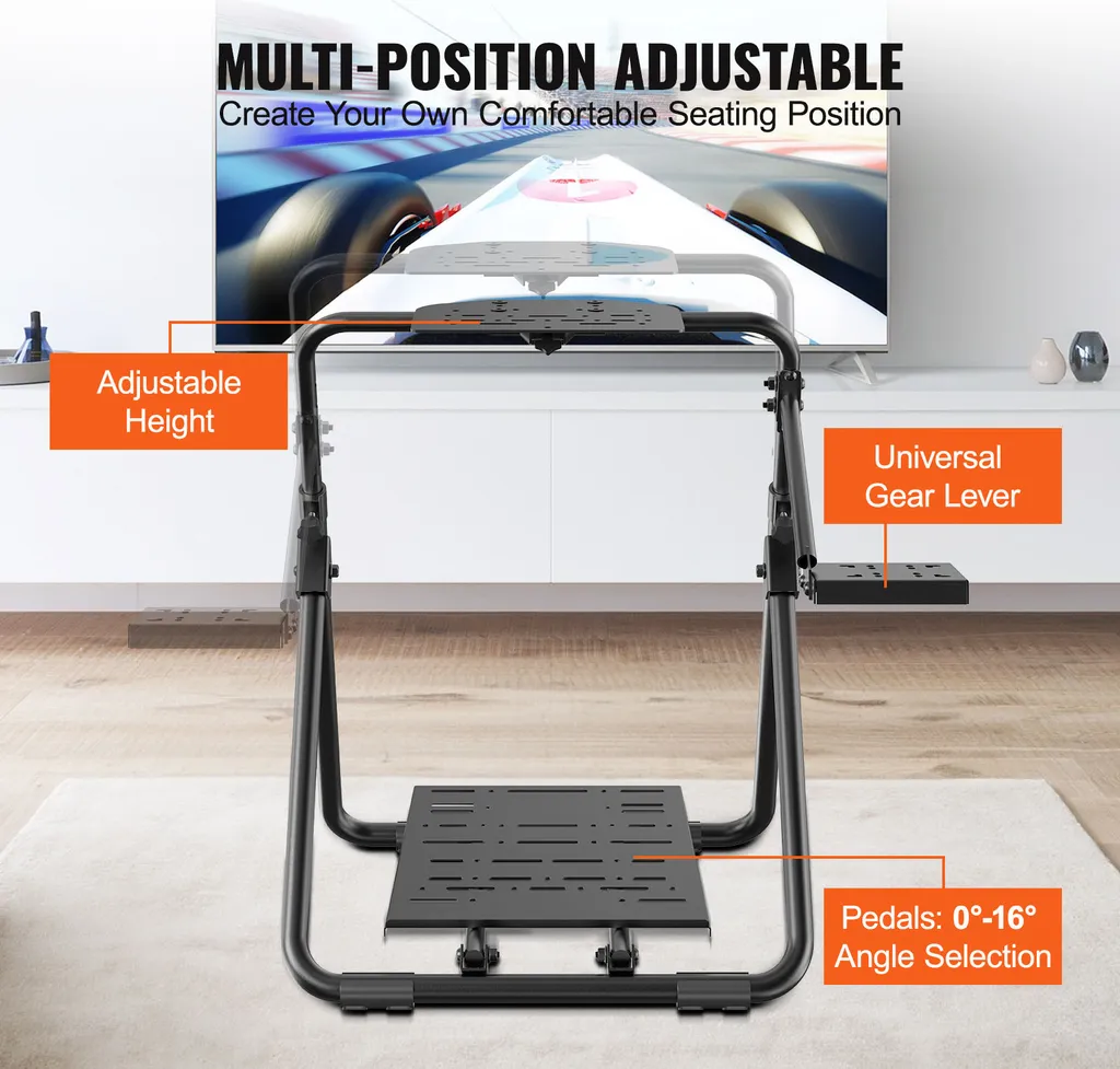 Support de volant robuste pliable avec base ajustable pour Thrustmaster - 4