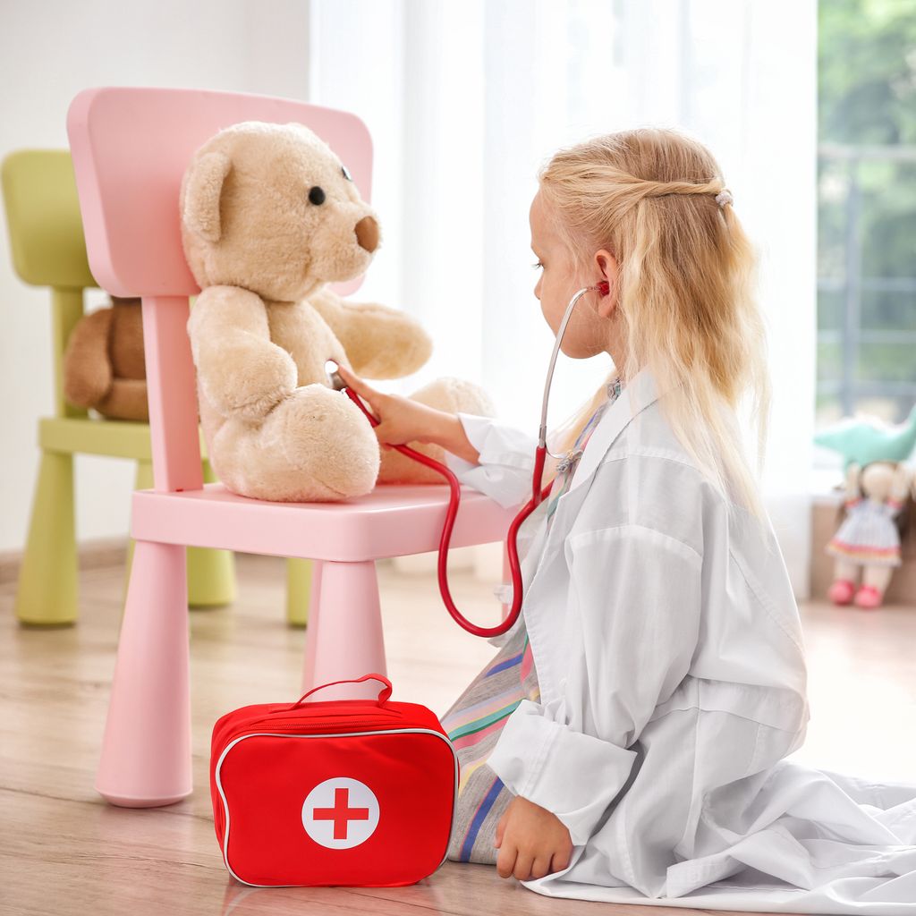 Toi Toys Arztset Im Rucksack – 16-teilig, Für Kinder Ab 4 Jahren, Mit Echt Aussehendem Arzt-Zubehör